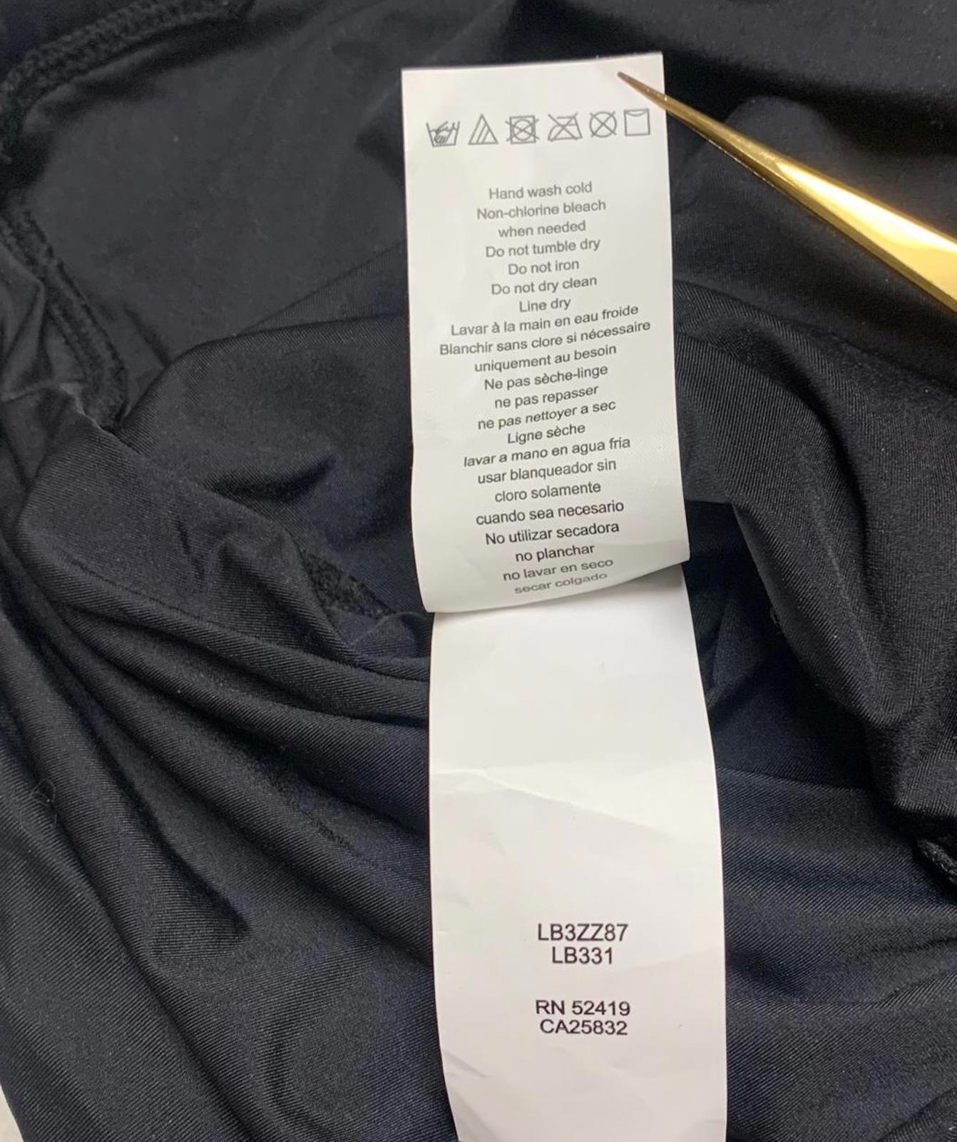 La Blanca Top de baño con cuello halter negro para mujer, talla 10, busto fruncido