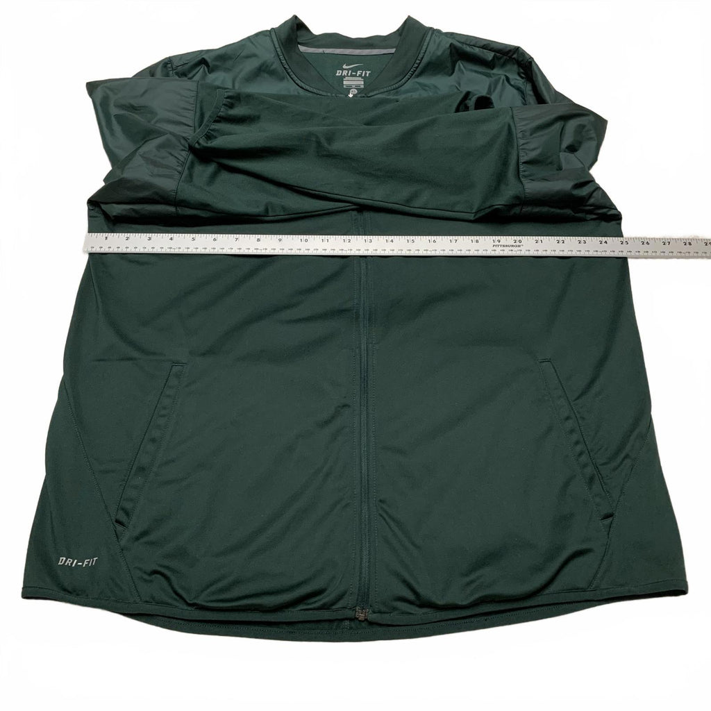 Chaqueta de fútbol Nike Dri-FIT para hombre, talla extragrande, verde, de los Michigan State Spartans