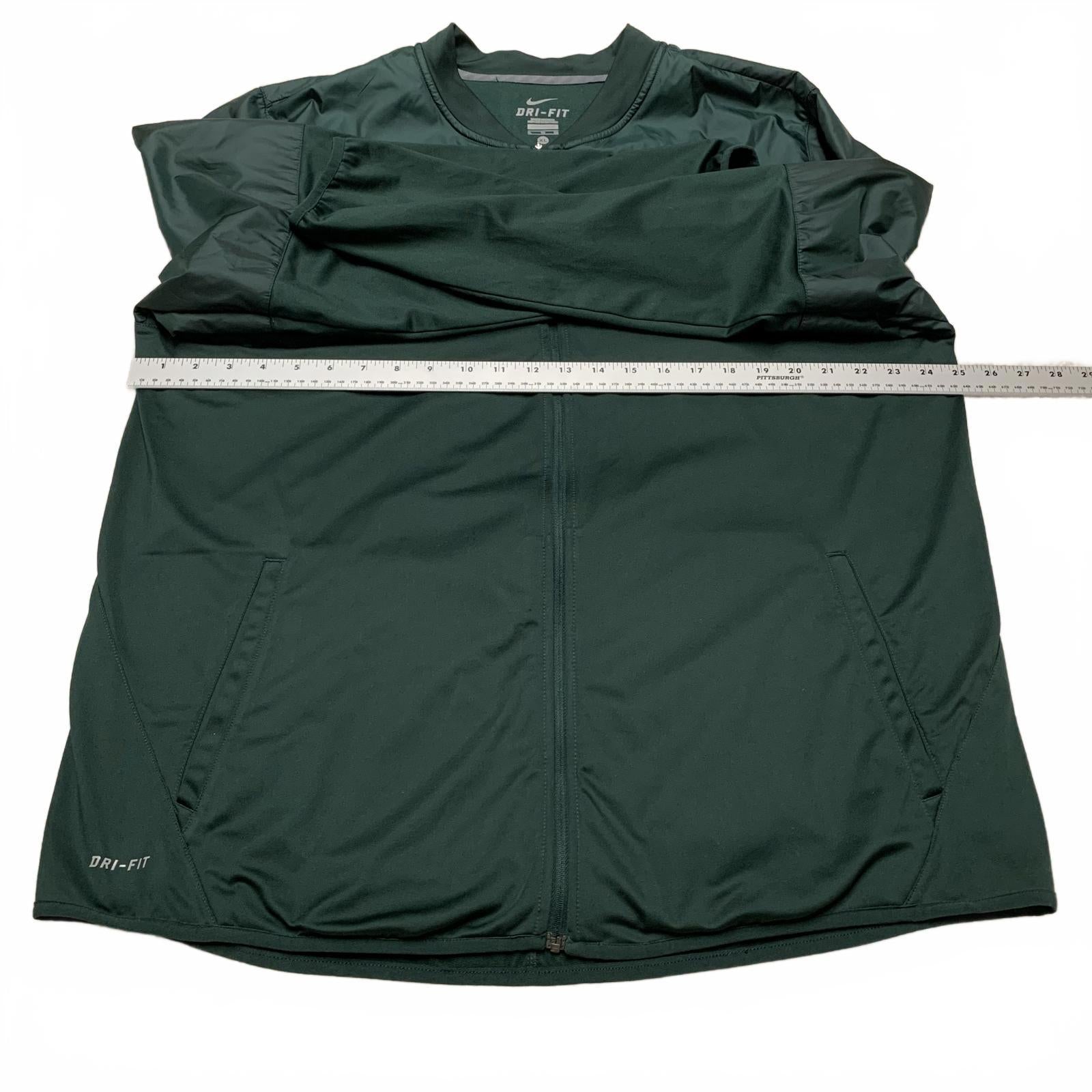 Chaqueta de fútbol Nike Dri-FIT para hombre, talla extragrande, verde, de los Michigan State Spartans