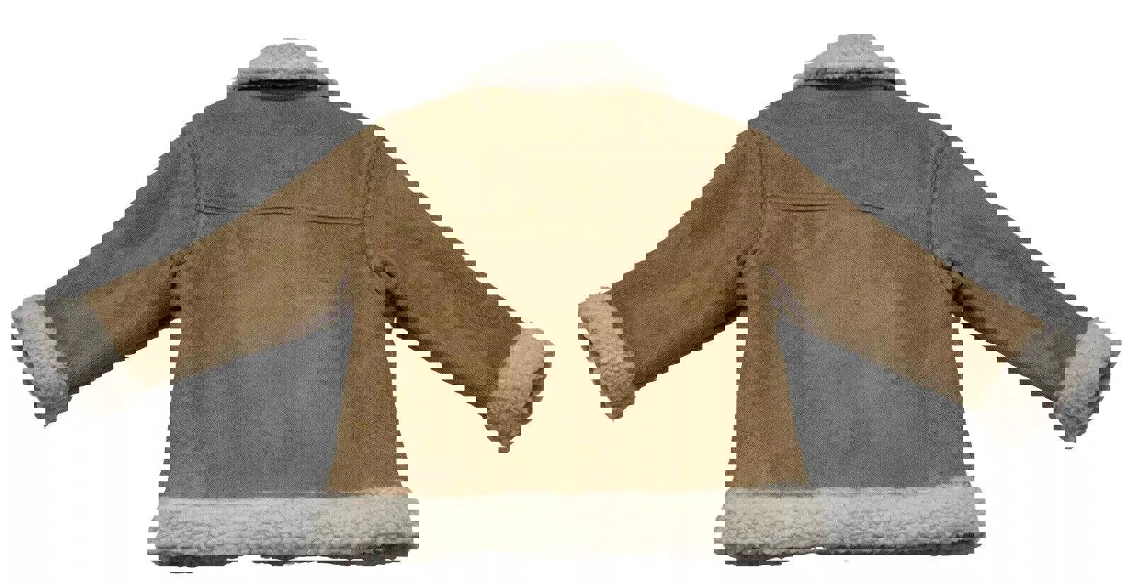 Abrigo Sherpa de ante sintético camello para bebé de Old Navy, talla 18-24 M