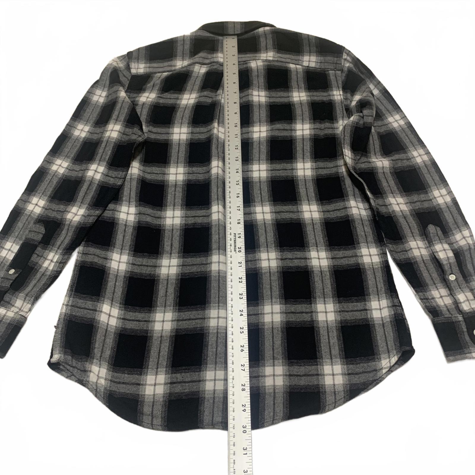 Camisa de botones Old Navy para hombre, talla S pequeña, piedra, negro, blanco, cuadros, informal, algodón