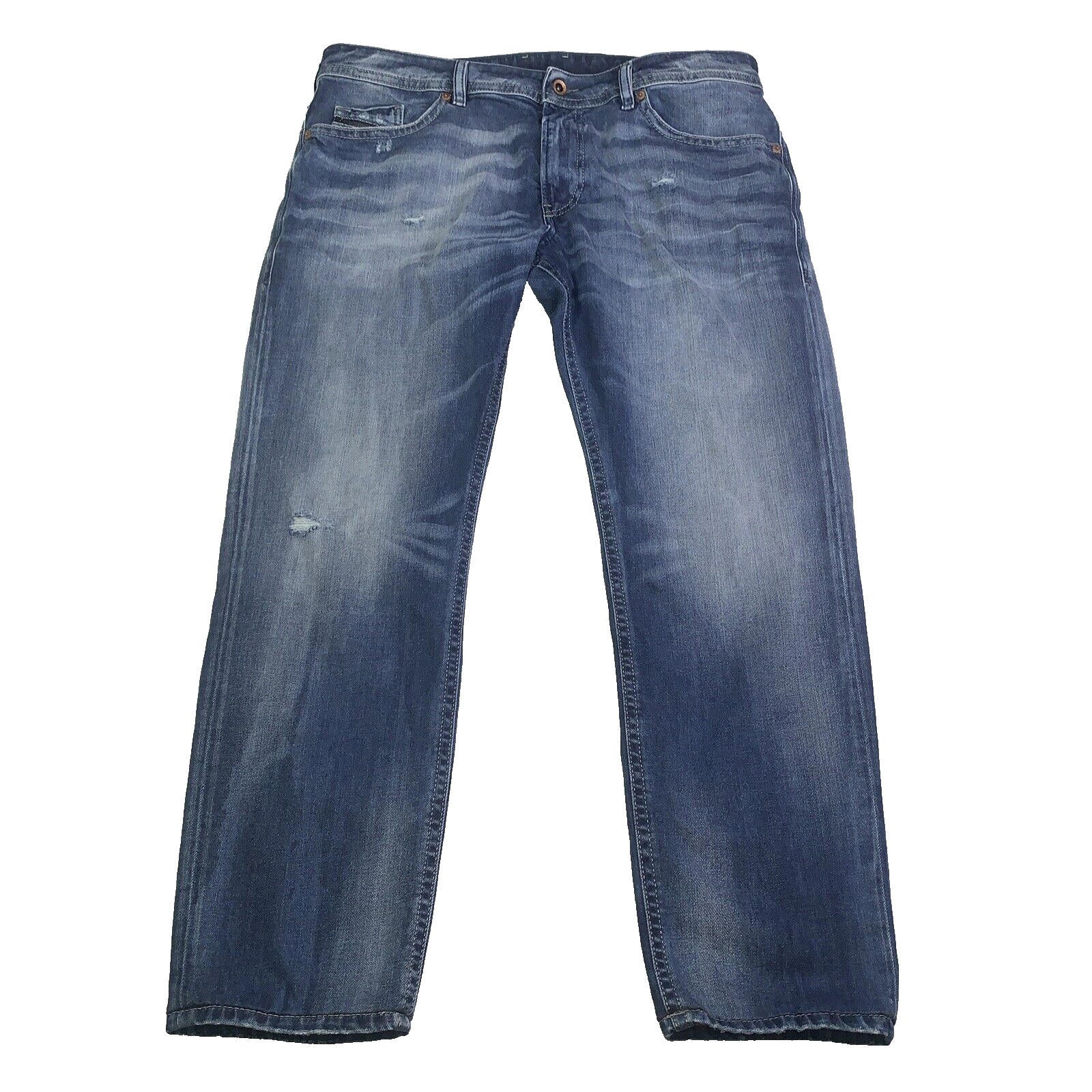 Vaqueros Diesel Thommer para hombre, talla 38x32, azul, ajustados, 084DD