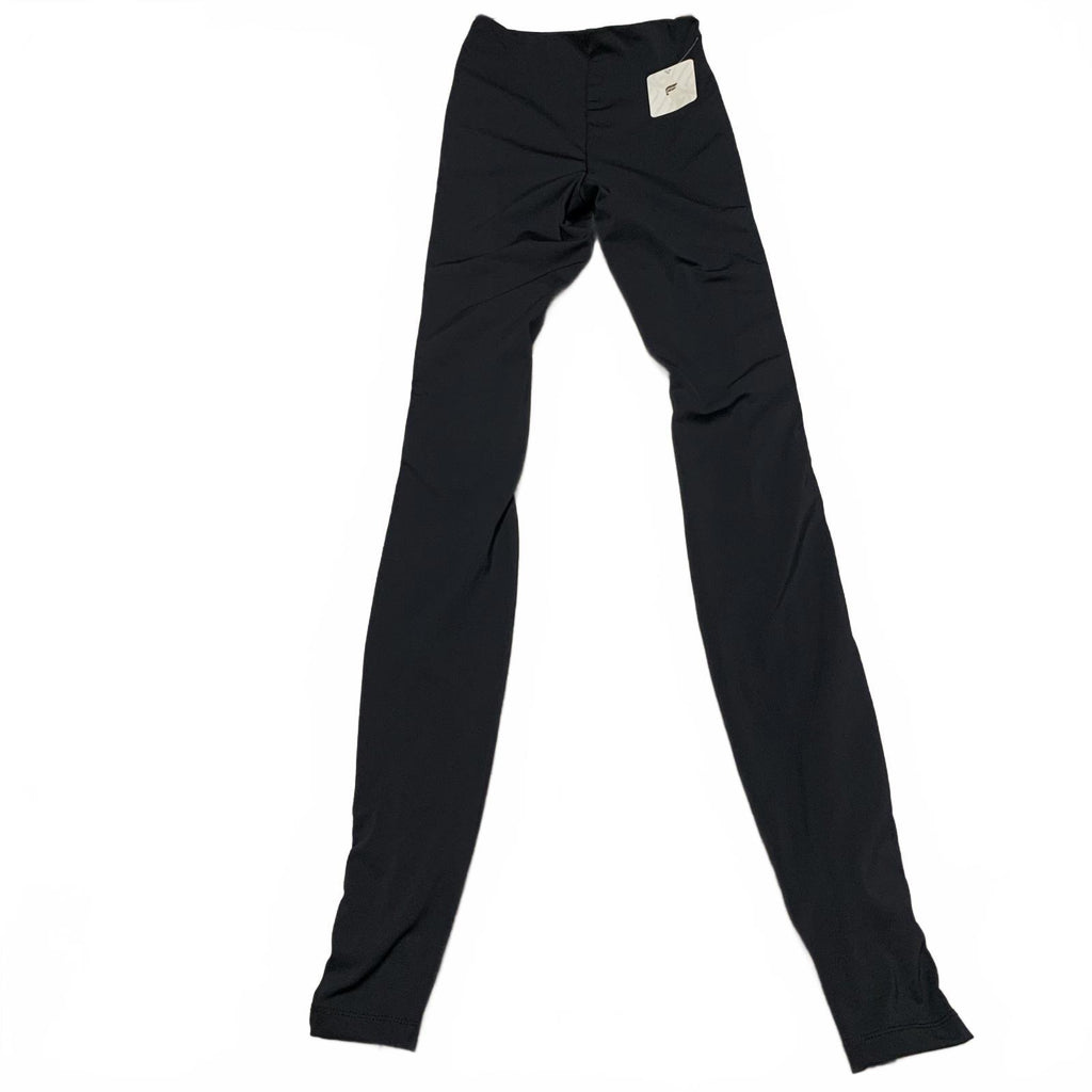Leggings negros con rayas laterales y cremalleras en los tobillos de Fabletic para mujer, talla pequeña