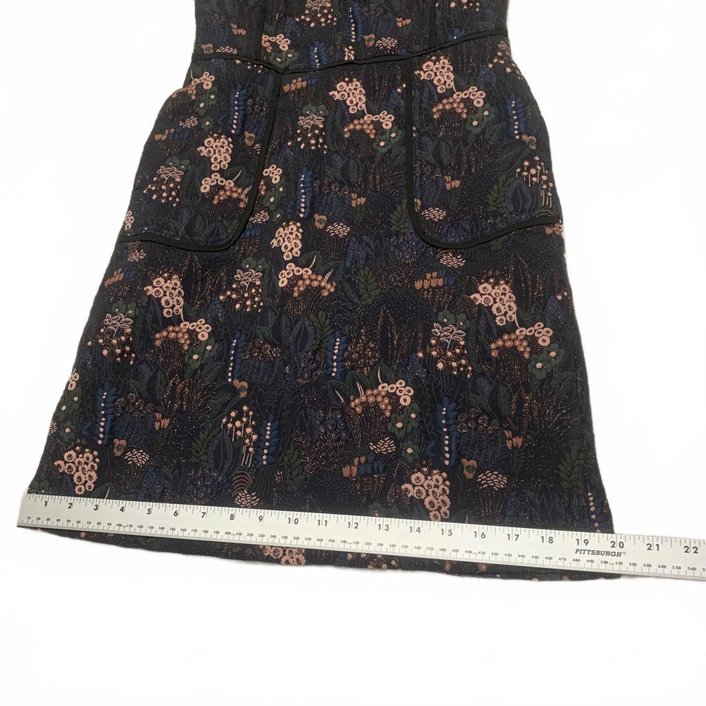 Vestido mini sin mangas con estampado floral negro de Ann Taylor Petite para mujer, talla 0P