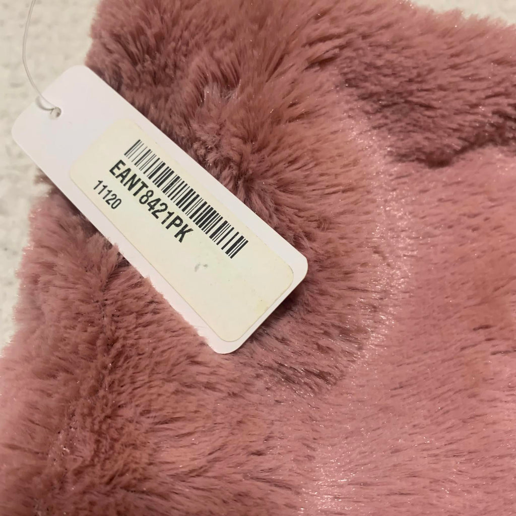 Elegante cuello de punto de piel sintética de color malva reversible, acogedor y elegante para climas fríos.