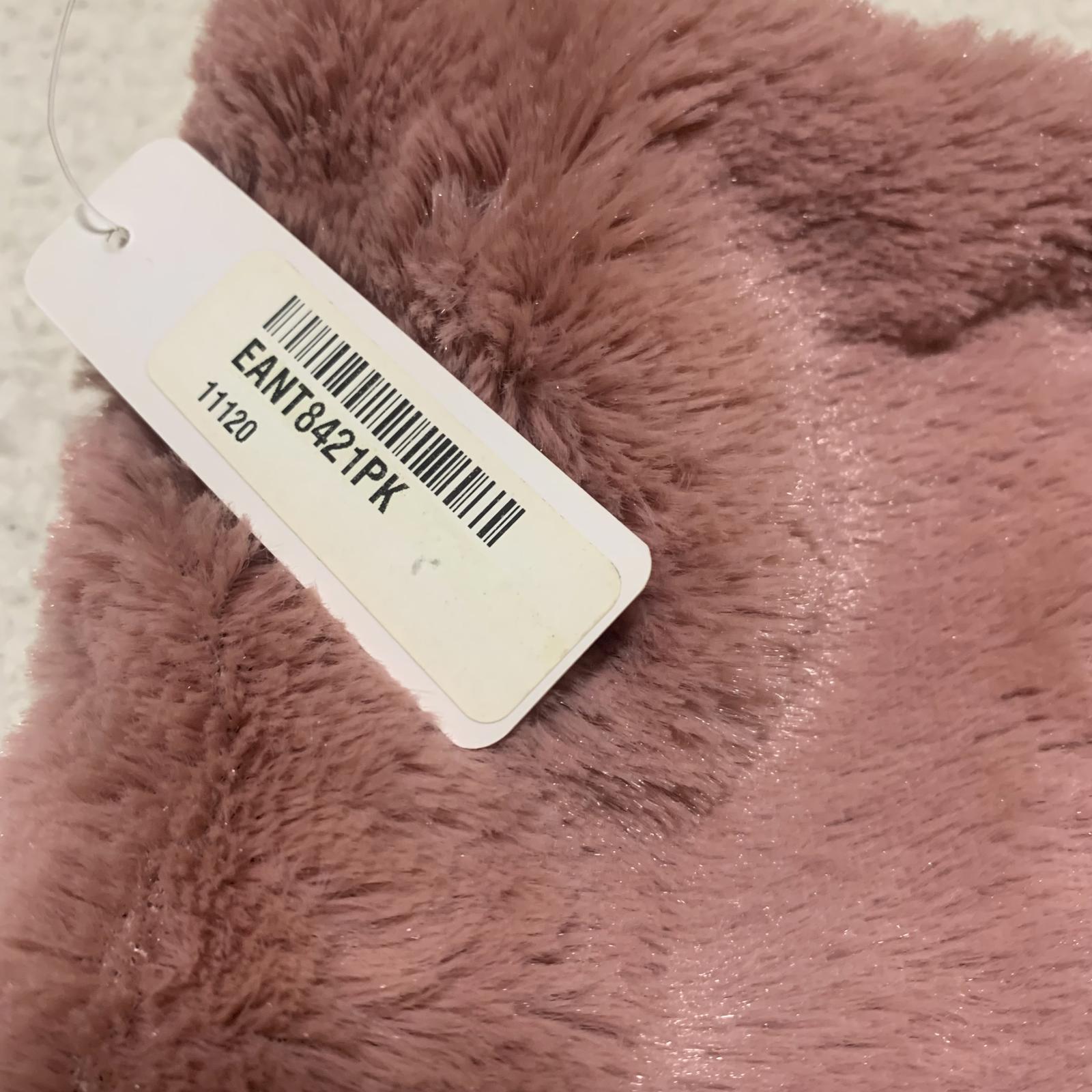 Elegante cuello de punto de piel sintética de color malva reversible, acogedor y elegante para climas fríos.