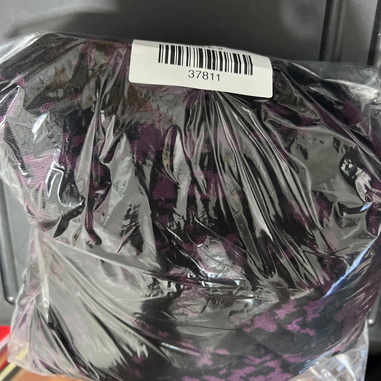 Vestido morado y negro abstracto Simply Vera Vera Wang, talla S, para mujer, con mangas 3/4 hasta la rodilla