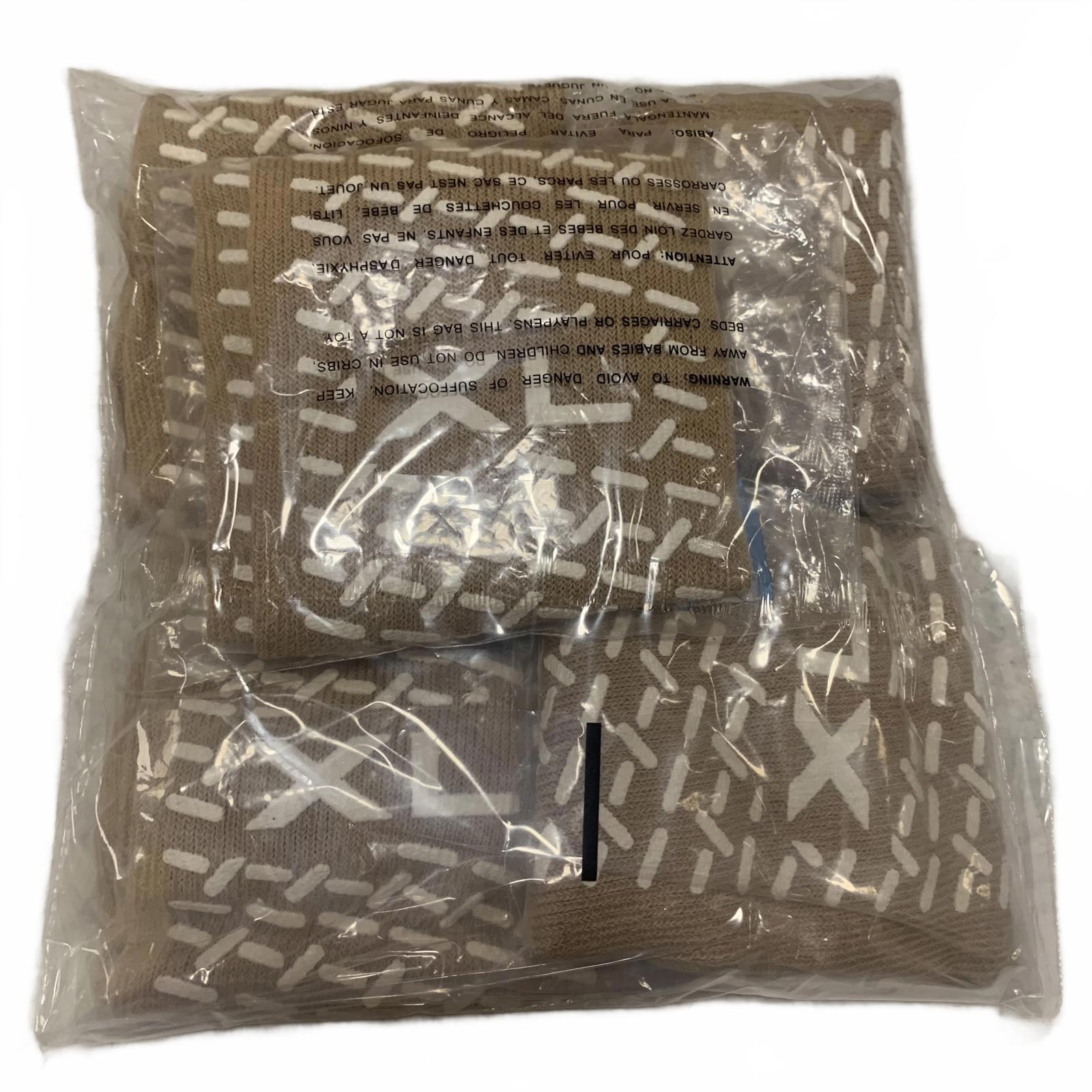 Pantuflas Medline de doble tirante, talla extragrande, color beige, lote de 5 pares