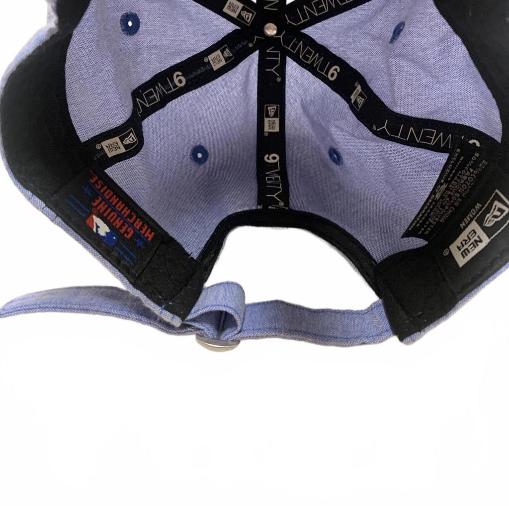 Gorra de béisbol New Era 9 Twenty New York Mets para mujer, estilo lino azul bebé