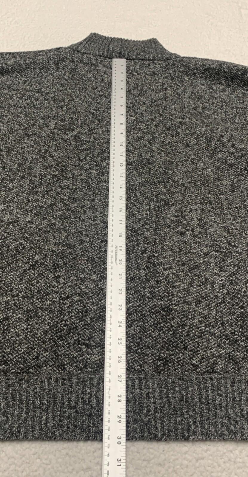 Cárdigan Alberto Cardinali para hombre XL, negro, gris, con cremallera completa, forro polar y coderas