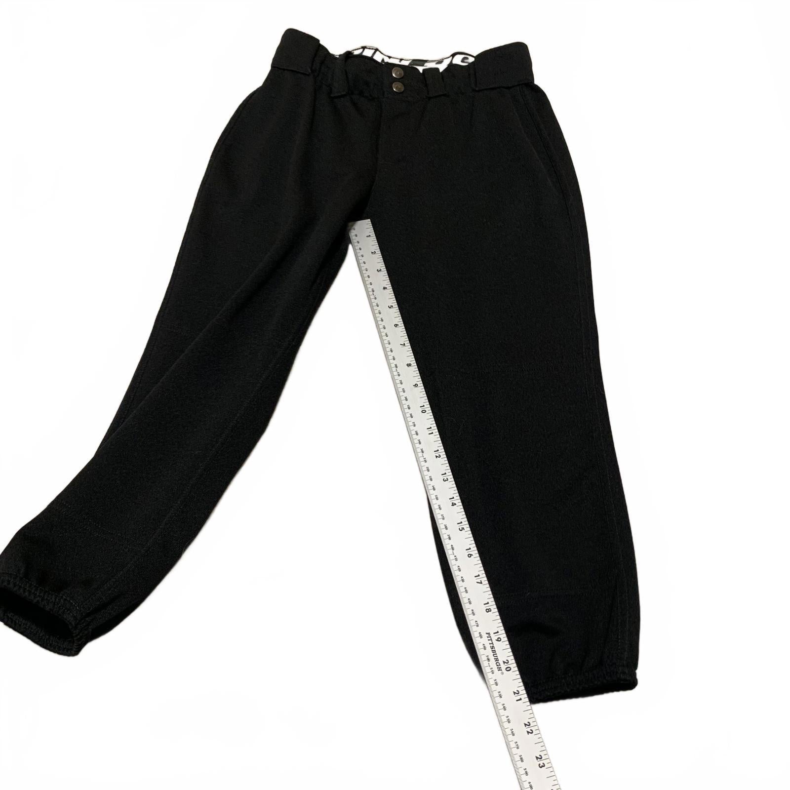 Pantalones de béisbol unisex para niños DeMarini, talla MD, color negro, cintura 27 x 21,5 L, deportivos