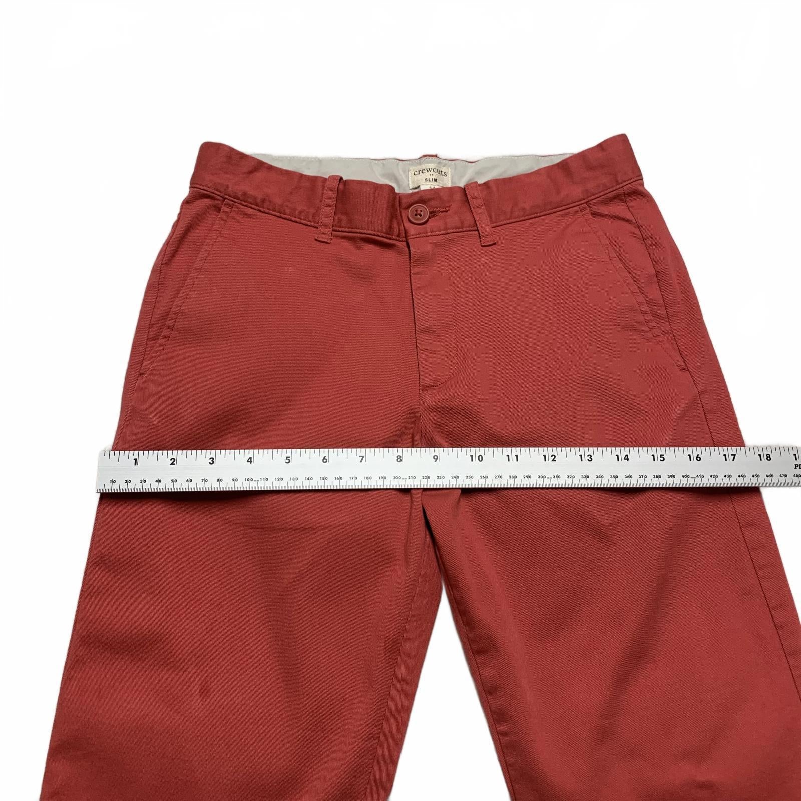 Pantalones Crewcuts Kids, talla 14, color rojo y naranja, corte ajustado, cintura ajustable, 28 x 28 L