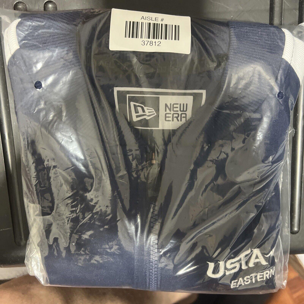 New Era Men's Size XSmall Navy Blue Jacket Varsity Track Full Zip Baseball Neck