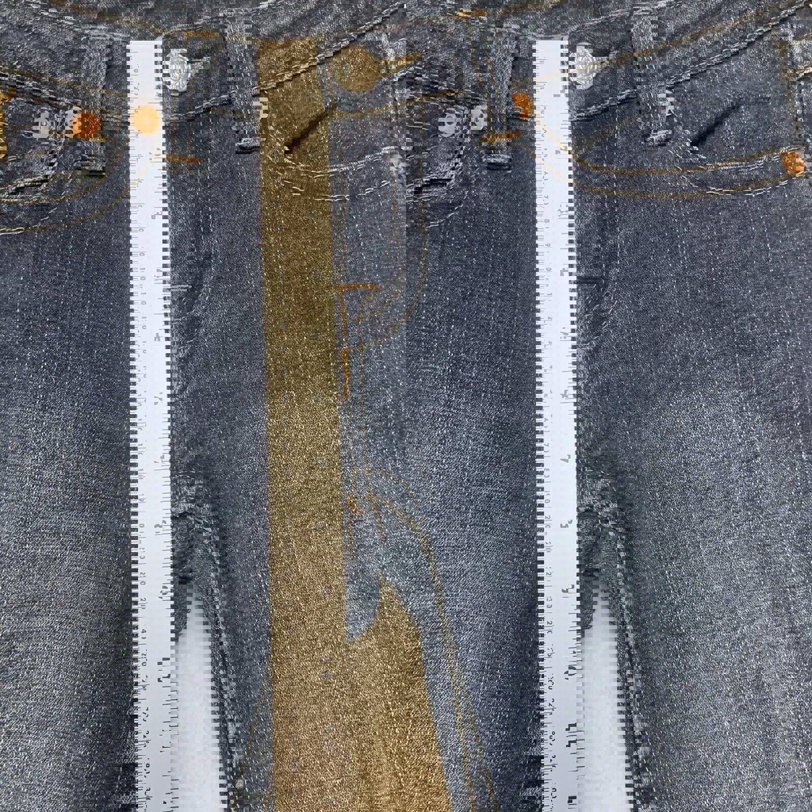 Vaqueros ajustados True Religion para mujer, talla 29, con solapa trasera azul