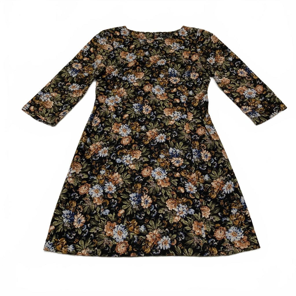 Vestido floral Zara Trafaluc para mujer, talla S, manga larga, estilo retro Y2K