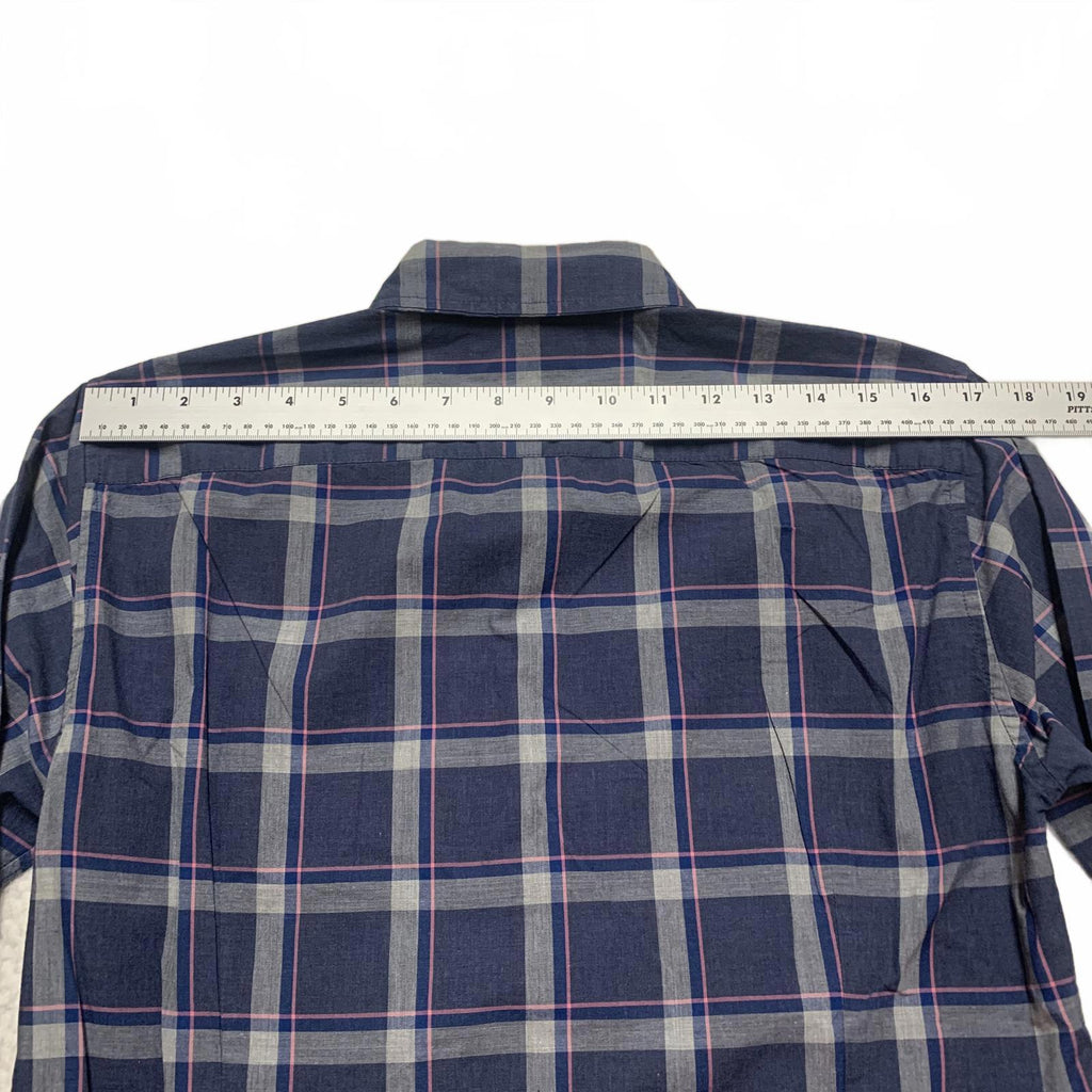 Camisa a cuadros azul de corte entallado Bonobos para hombre, talla pequeña