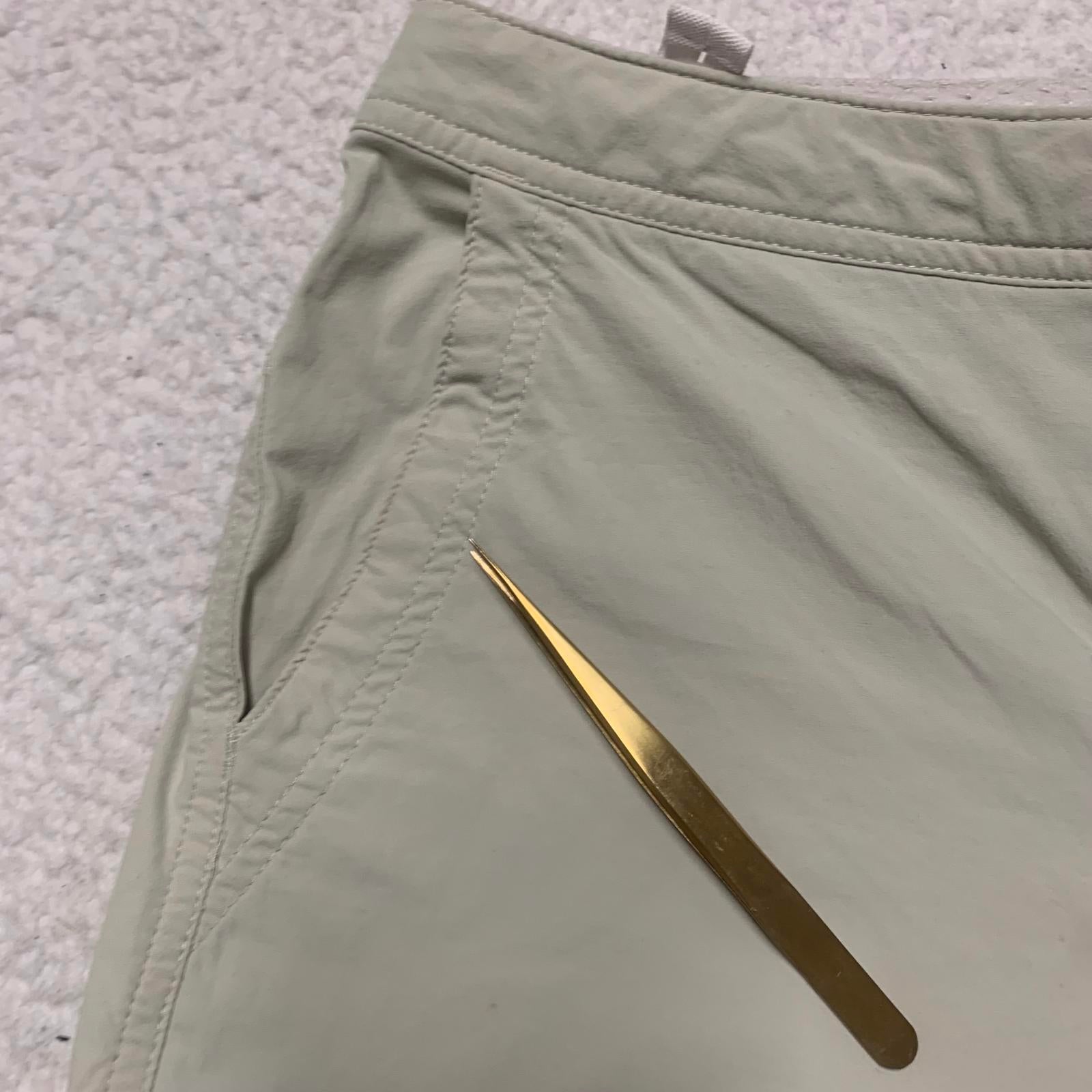 Pantalones capri cargo beige LL Bean para mujer, talla 12R, para actividades al aire libre, ancho 34 x largo 22,5 cm