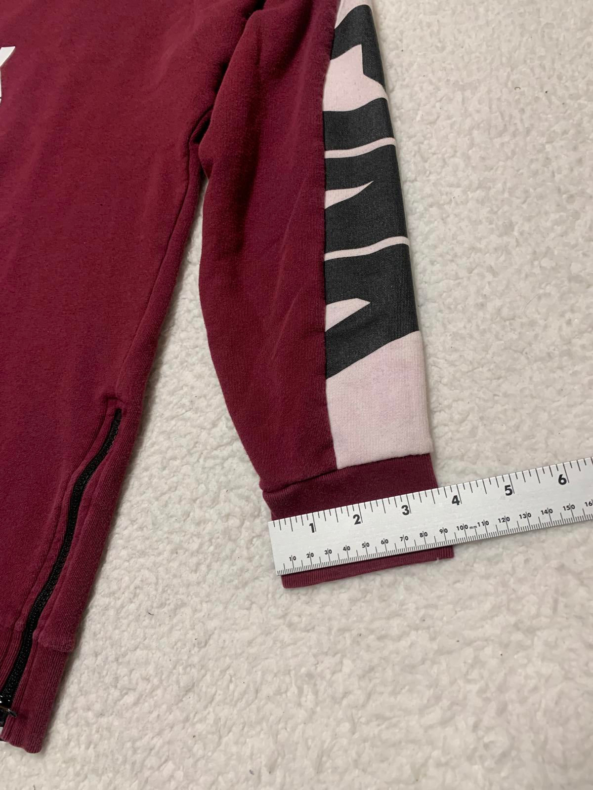 Sudadera con logo en color burdeos, talla mediana, para mujer, color rosa