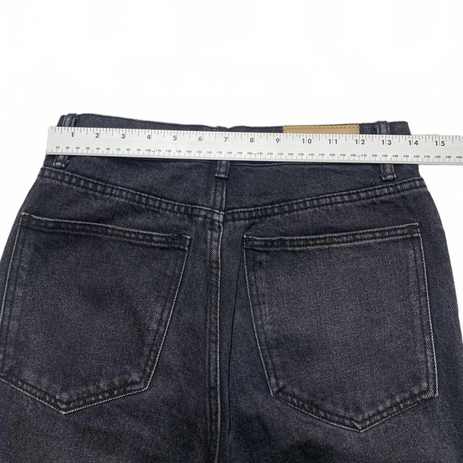 Vaqueros negros con estampado de calavera para hombre MNML, talla 28