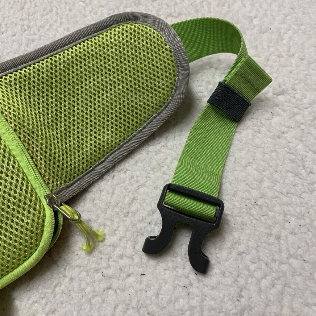 Riñonera SEEU gris, rosa y verde, bandolera, para senderismo y senderismo