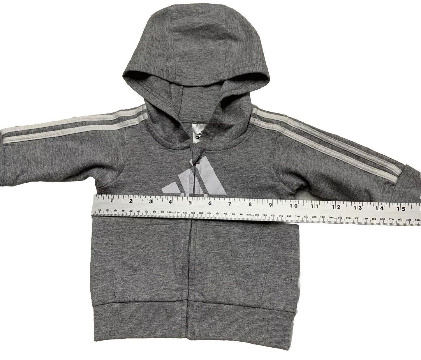 Adidas Infant Baby Size Size 3 Months Heather Gray Hoodie Sweater Full Zip