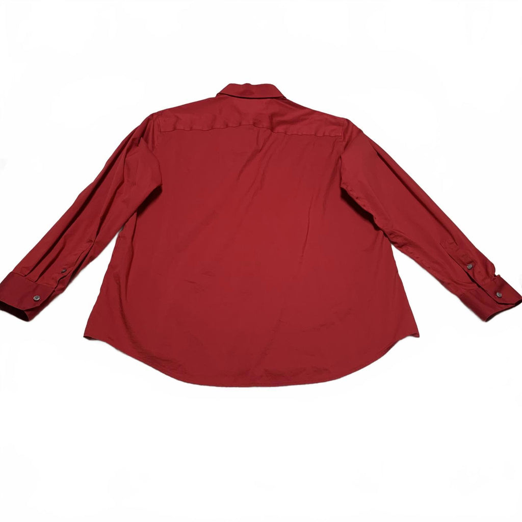 Camisa de vestir Alfani para hombre, talla XL, roja, ajustada, con botones