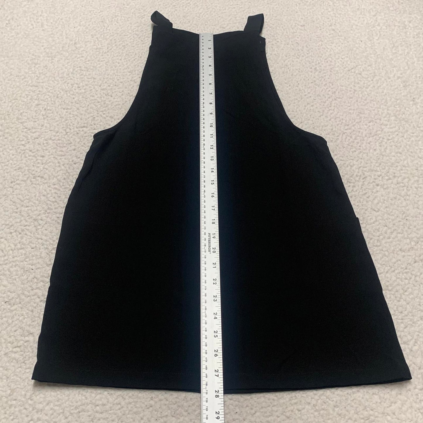 MNG Womens Sz 2 Black Overall  Sleeveless Dress Romper Pockets