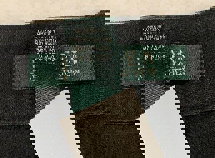 Pantalones chinos Lauren Ralph Lauren para mujer, talla 8, pierna recta, negros