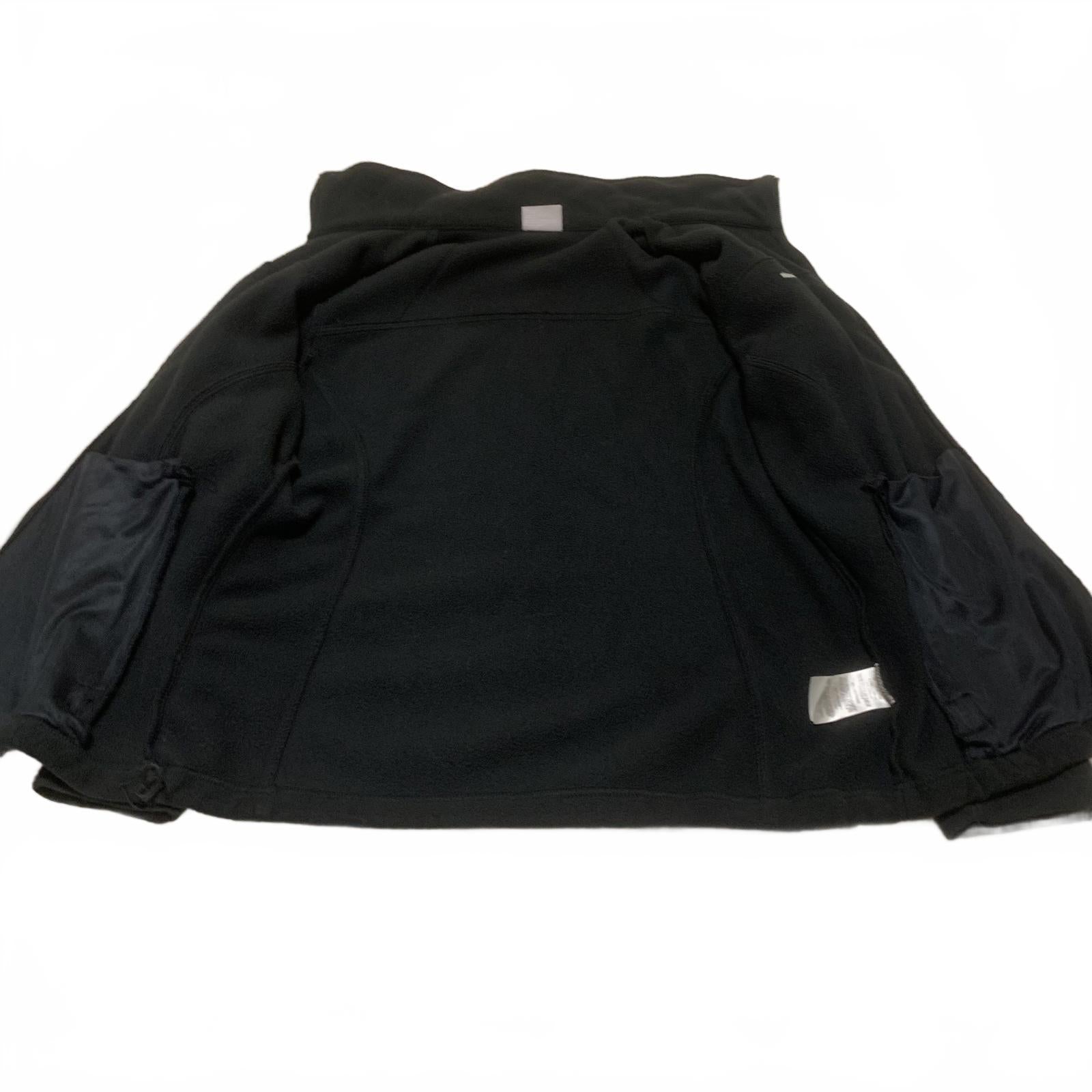 Chaqueta polar negra grande Columbia para mujer, con cremallera completa, para senderismo al aire libre, capa cálida