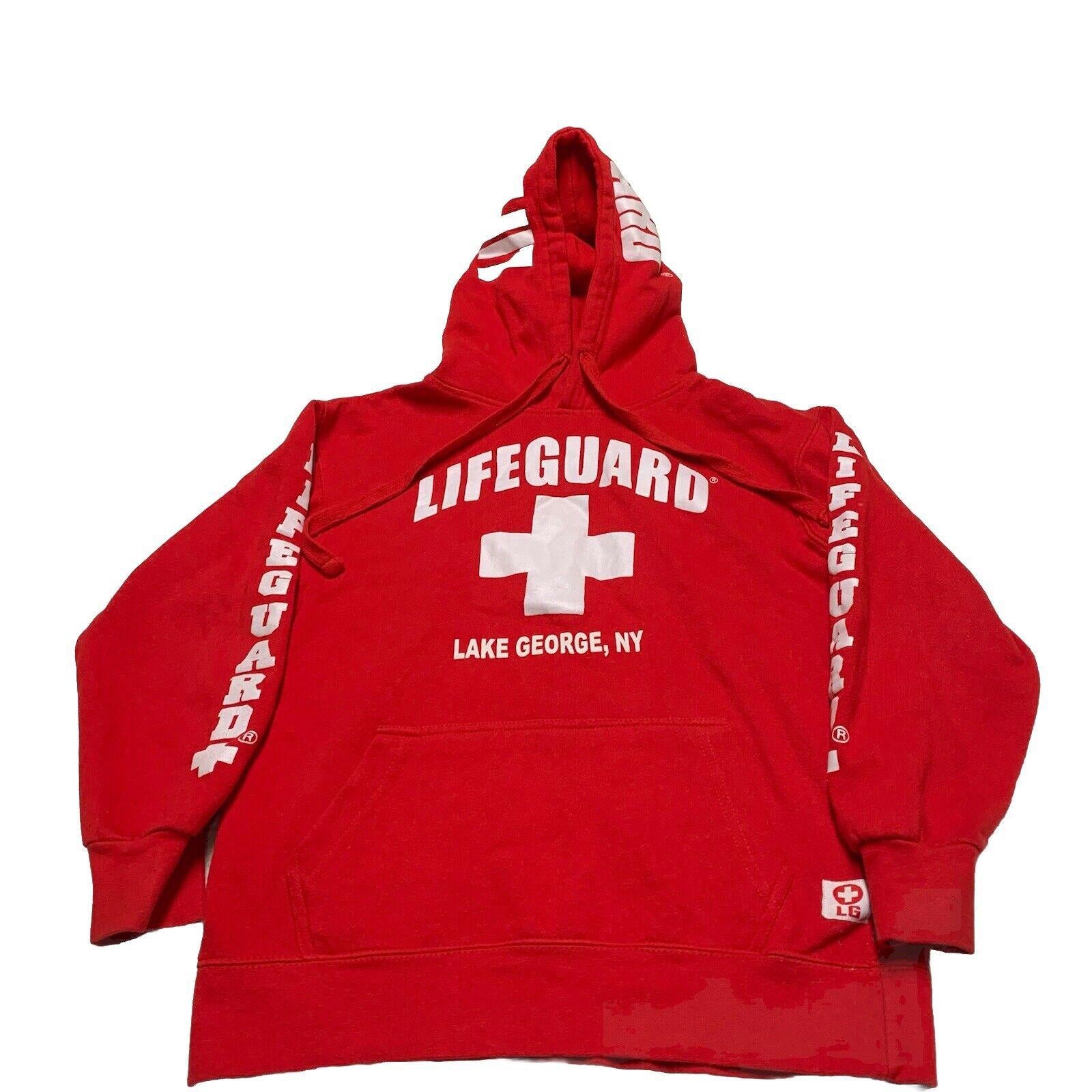 Sudadera con capucha de salvavidas unisex talla L Lake George NY