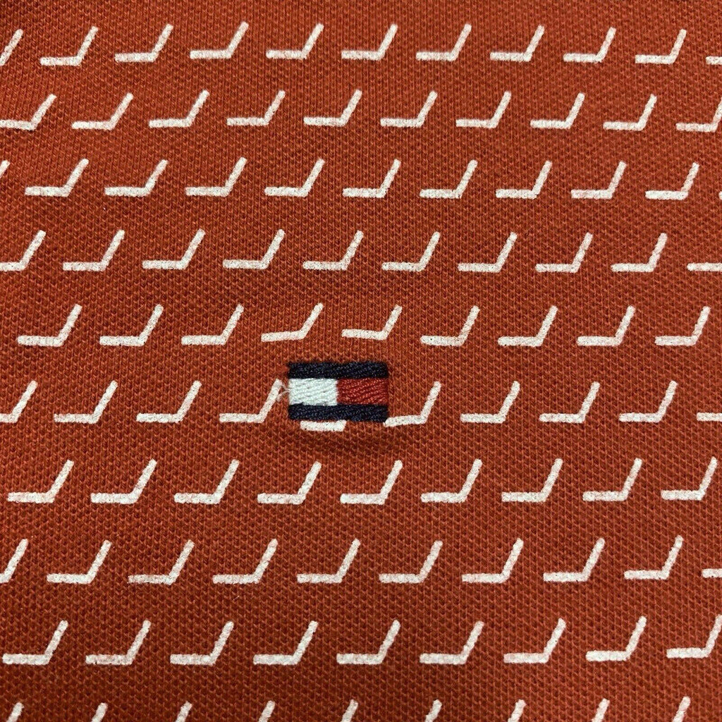 Polo Tommy Hilfiger XXL XXG TTG para hombre, rojo/naranja