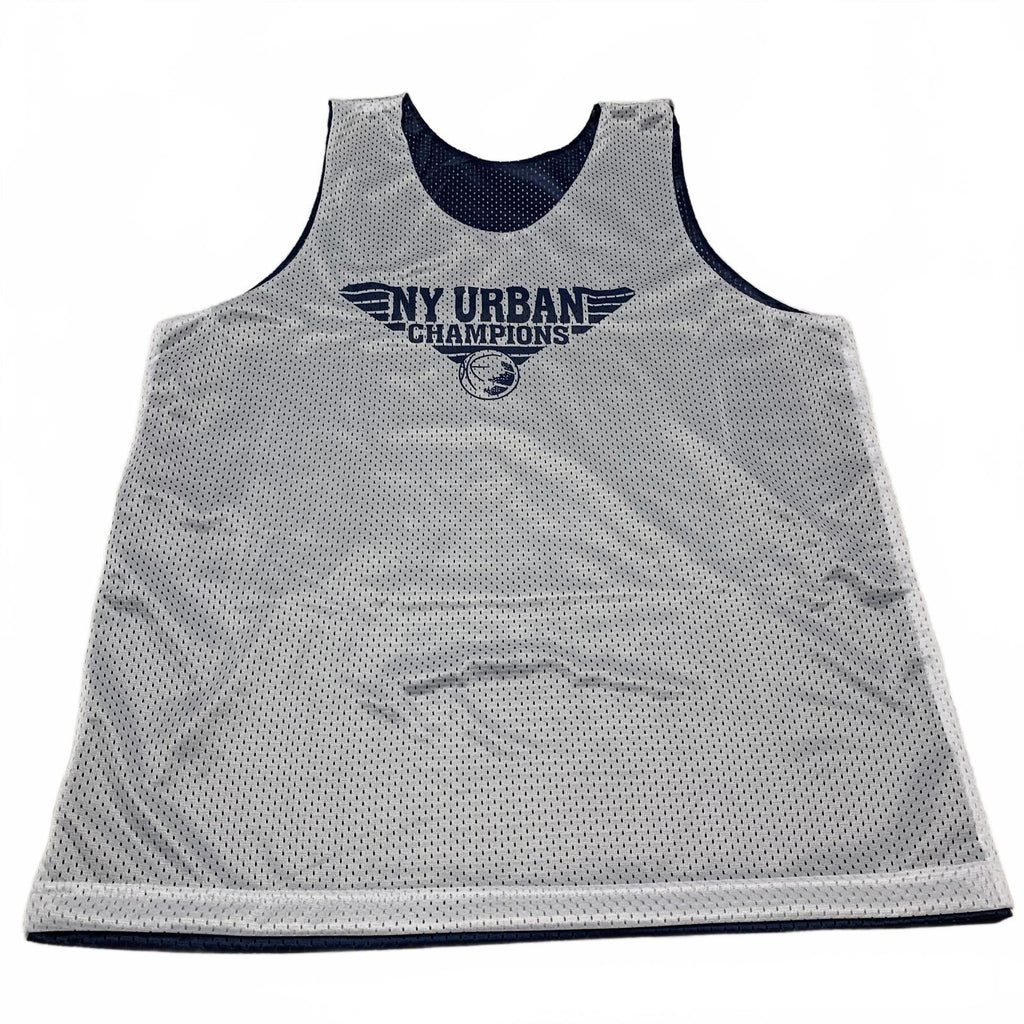 A4 Unisex Size L White Navy Reversible NY Urban Champions Athletic Mesh Jersey
