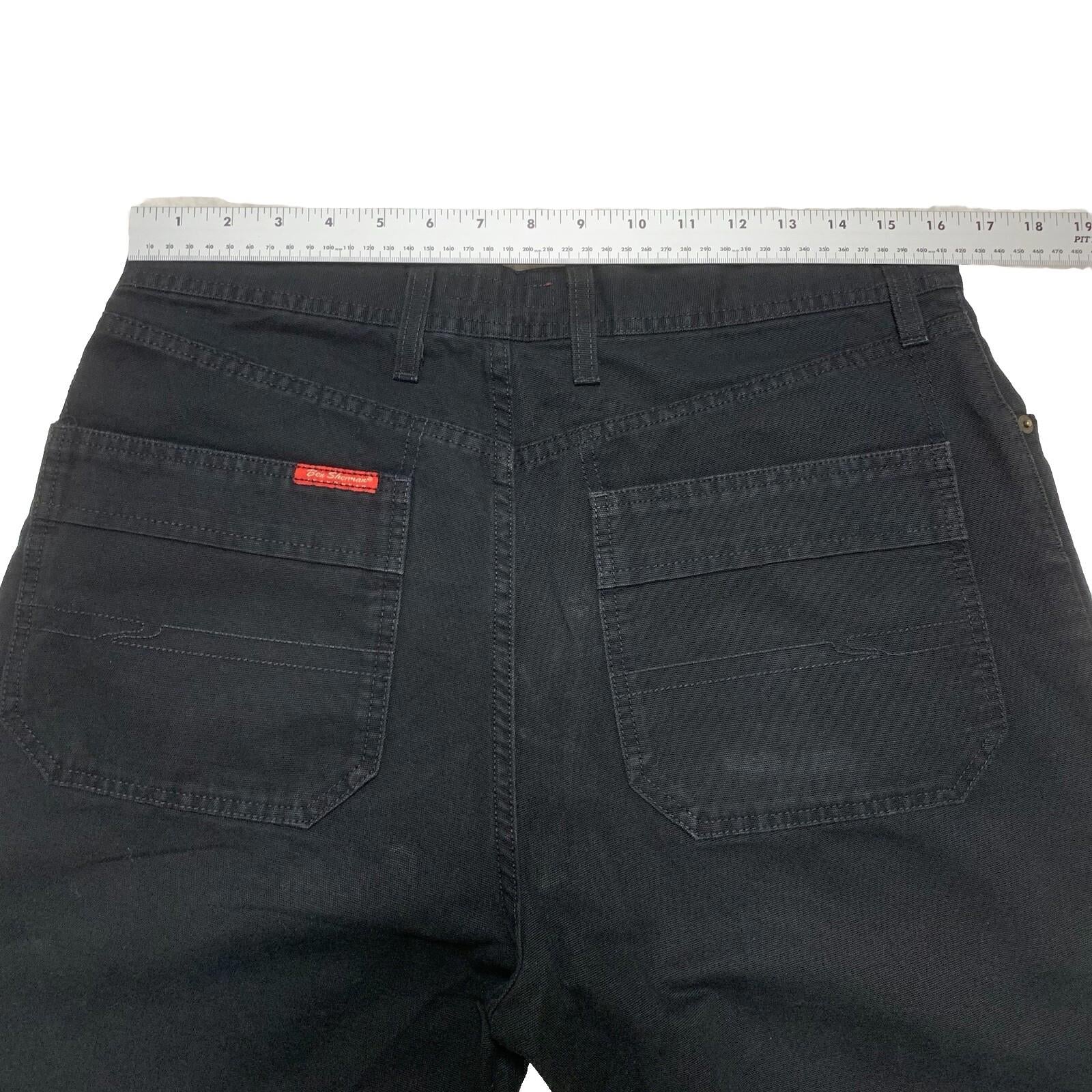 Vaqueros Ben Sherman para hombre, talla W34, cierre de botones, color negro, 34 x 32, fabricados en Italia.