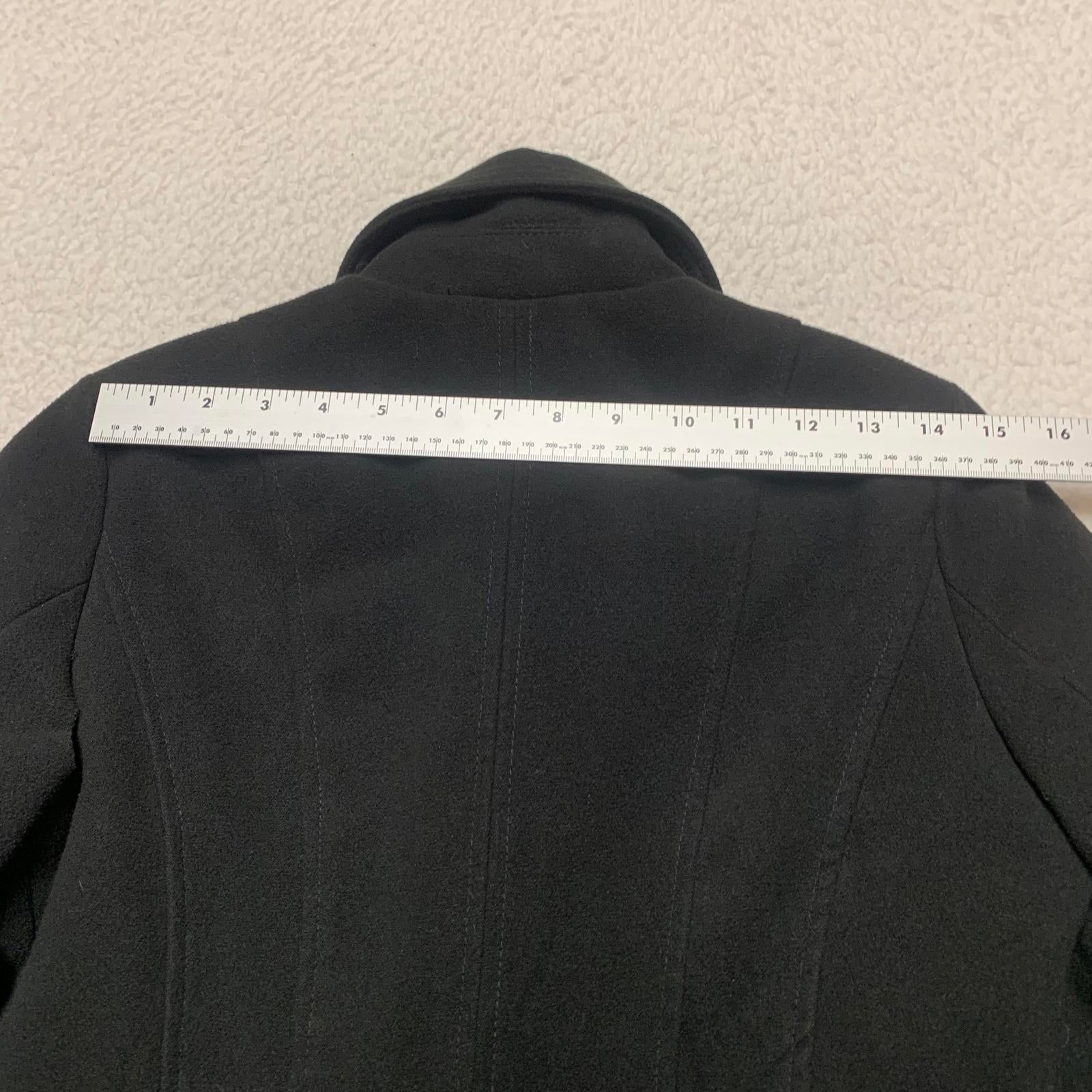 Abrigo cruzado negro Xhiliration para mujer, talla mediana