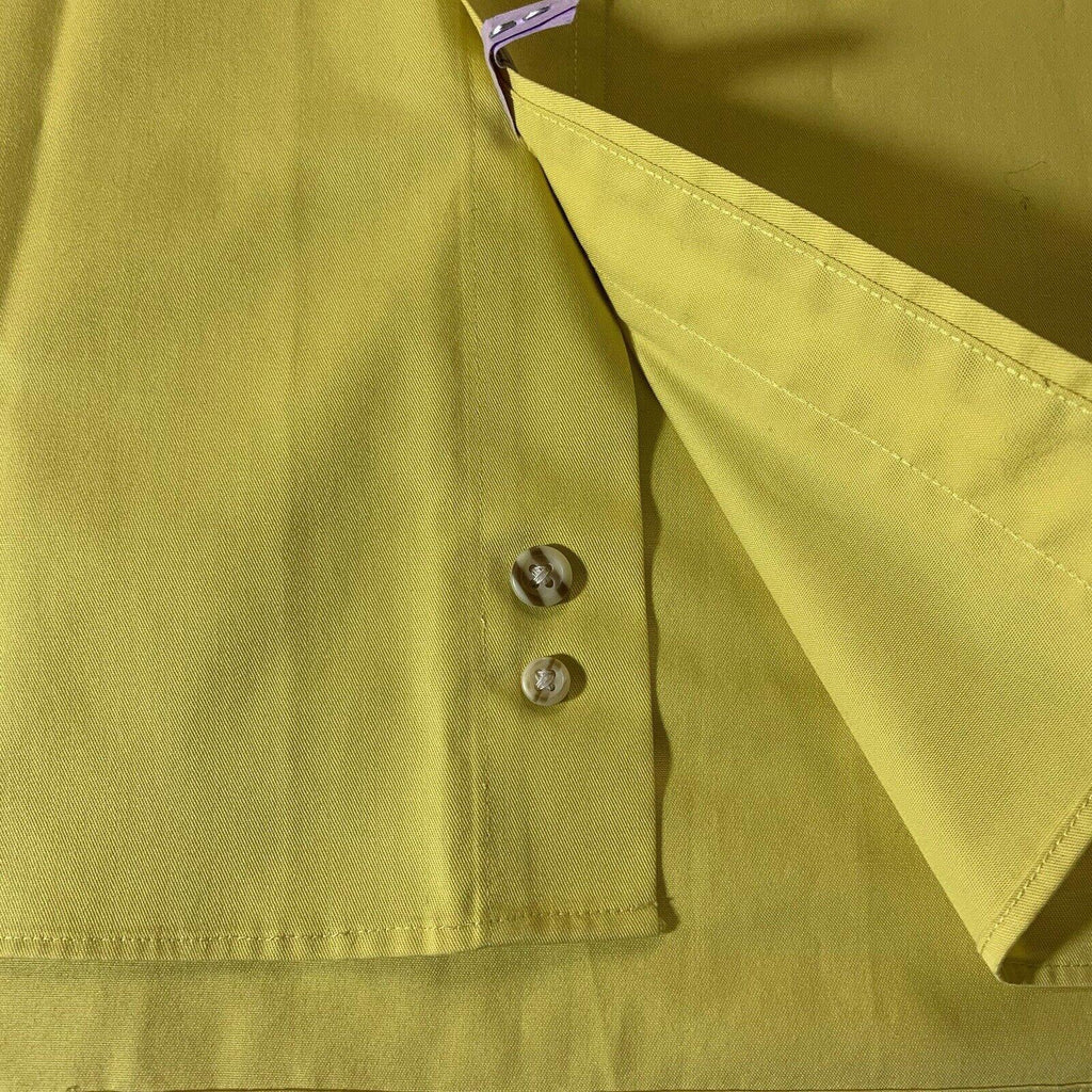 Camisa Forsyth para hombre, talla 3XL, manga corta, botones, amarillo canario
