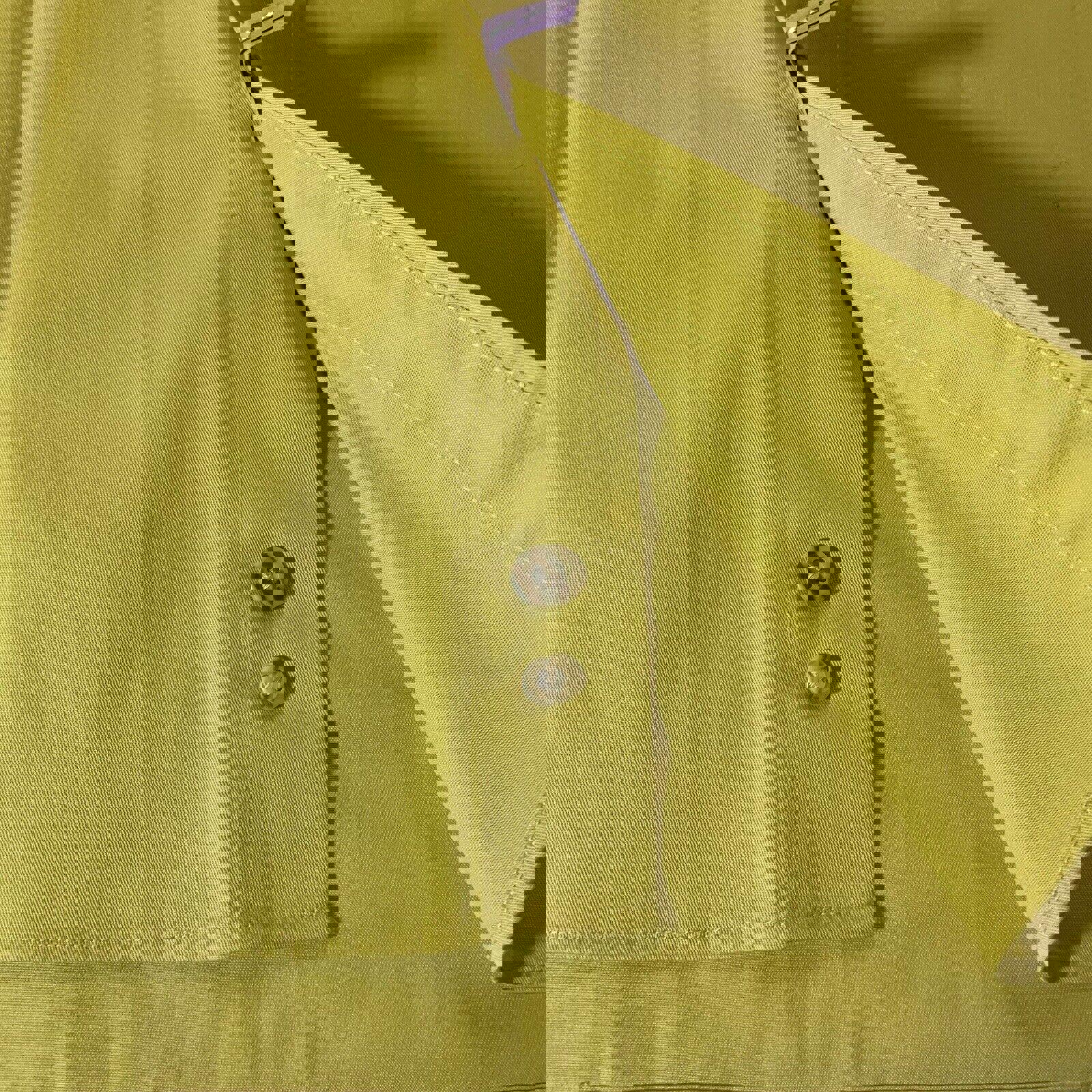 Camisa Forsyth para hombre, talla 3XL, manga corta, botones, amarillo canario