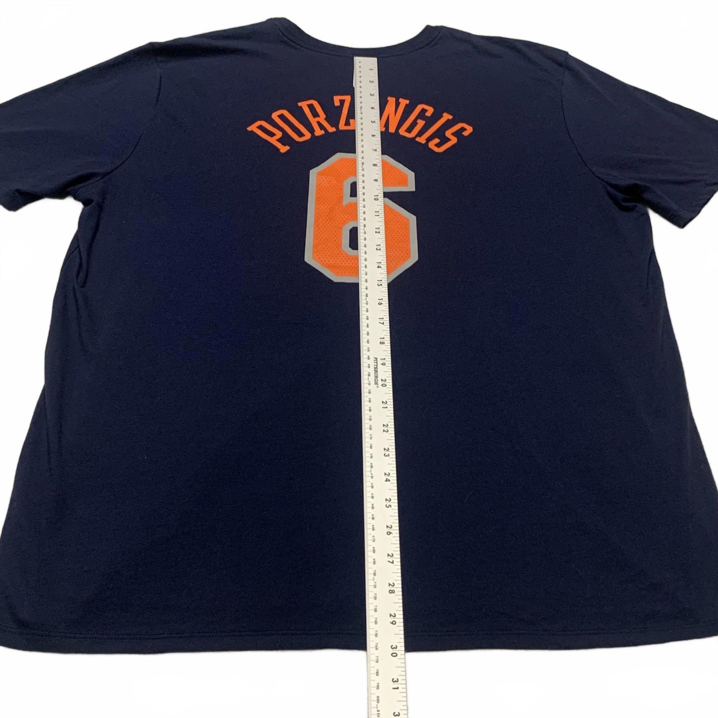Nike Mens Size XXL Navy Blue Dri-FIT New York Knicks T-Shirt Porzingis #6