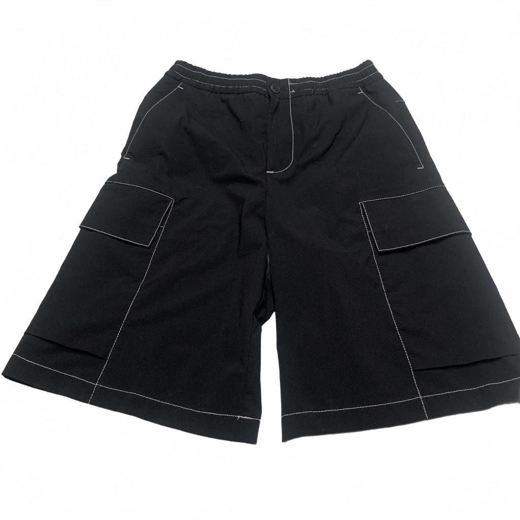 Pantalones cortos cargo negros Zara para hombre, talla pequeña, bolsillos laterales, talla W28