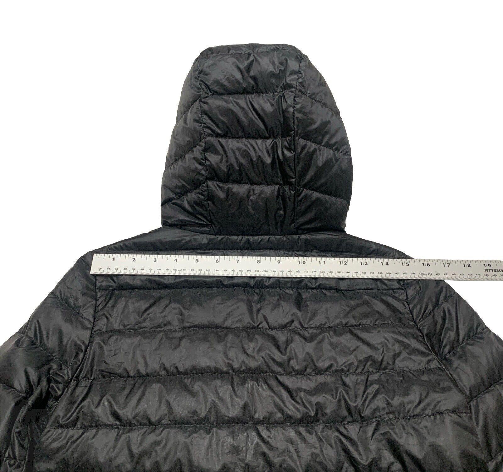 Chaqueta acolchada larga con capucha, ligera y plegable, negra, talla extragrande, para mujer de Zara Basic