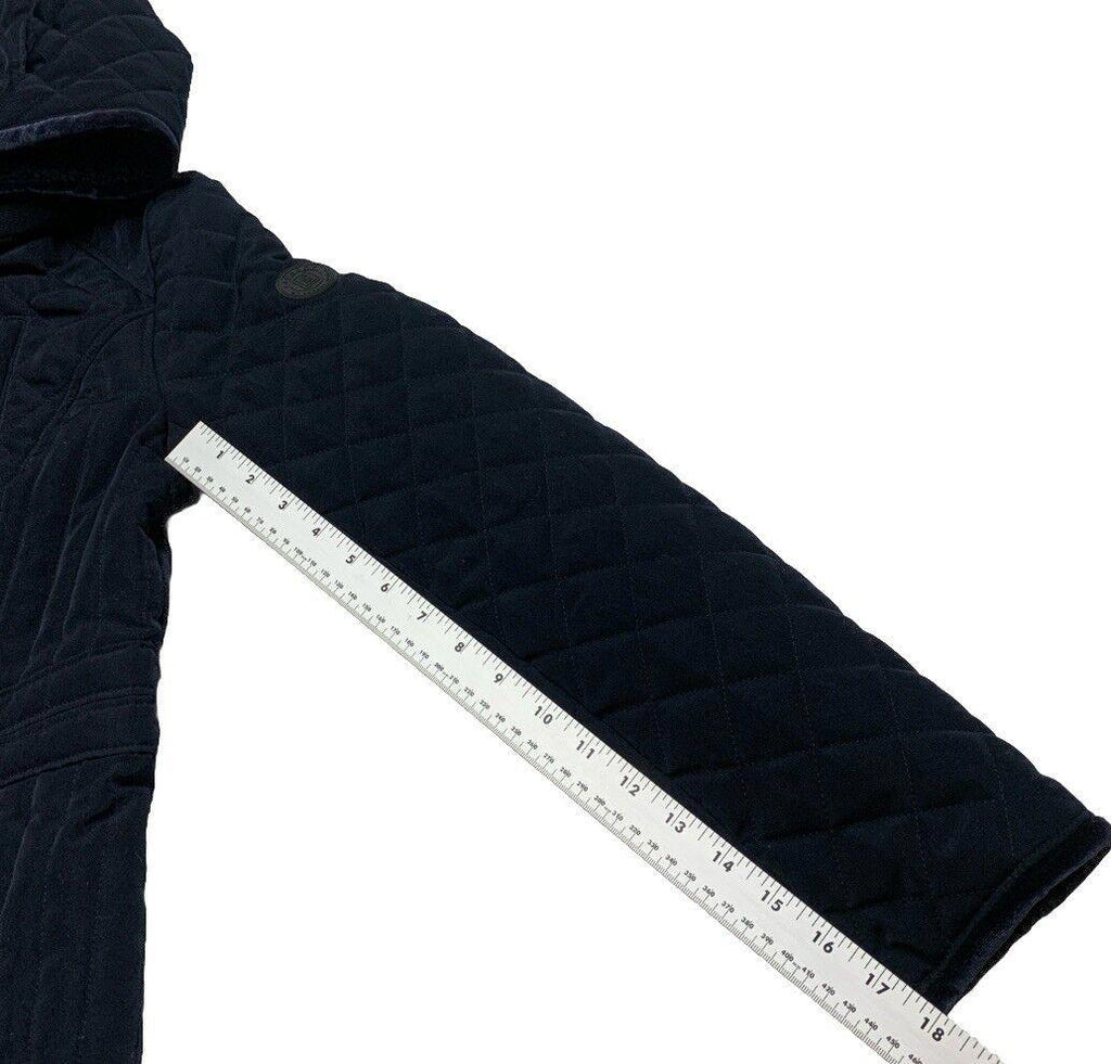 Chaqueta con capucha y cremallera azul marino para mujer, talla pequeña, de Laundry by Shelli Segal