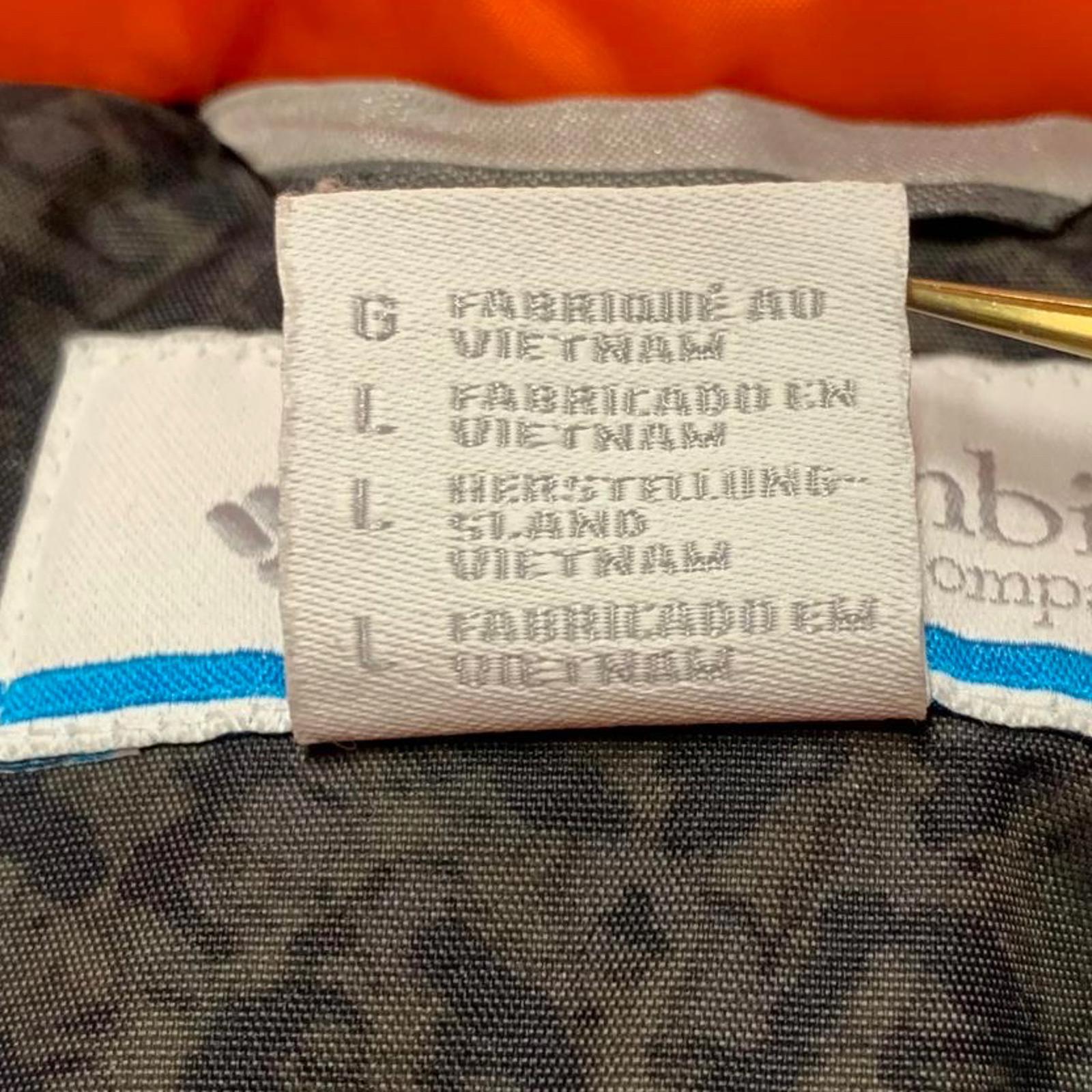 Chaqueta aislante con capucha y color negro y naranja de Columbia, talla grande para hombre