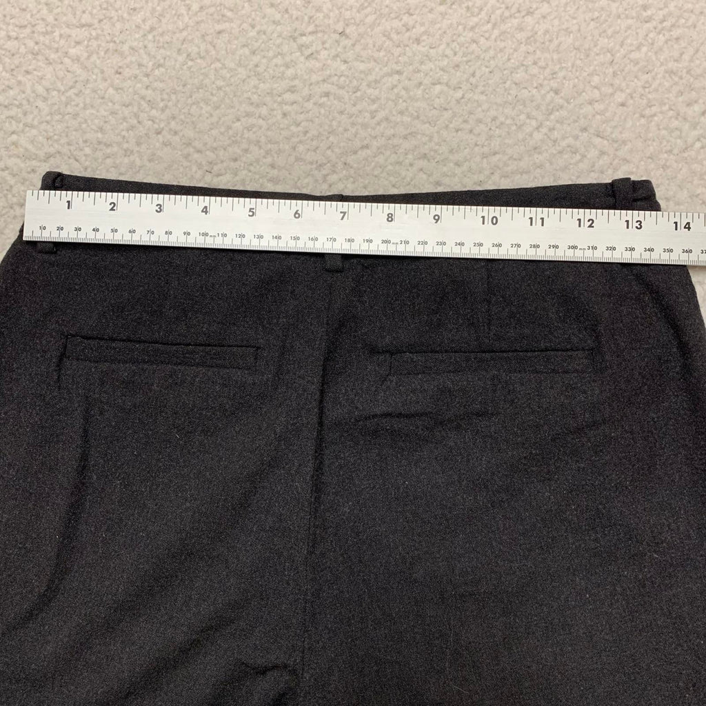 Pantalones de vestir de lana gris carbón Lauren Ralph Lauren para mujer, talla 2P, talla pequeña, ancho 27 x 29