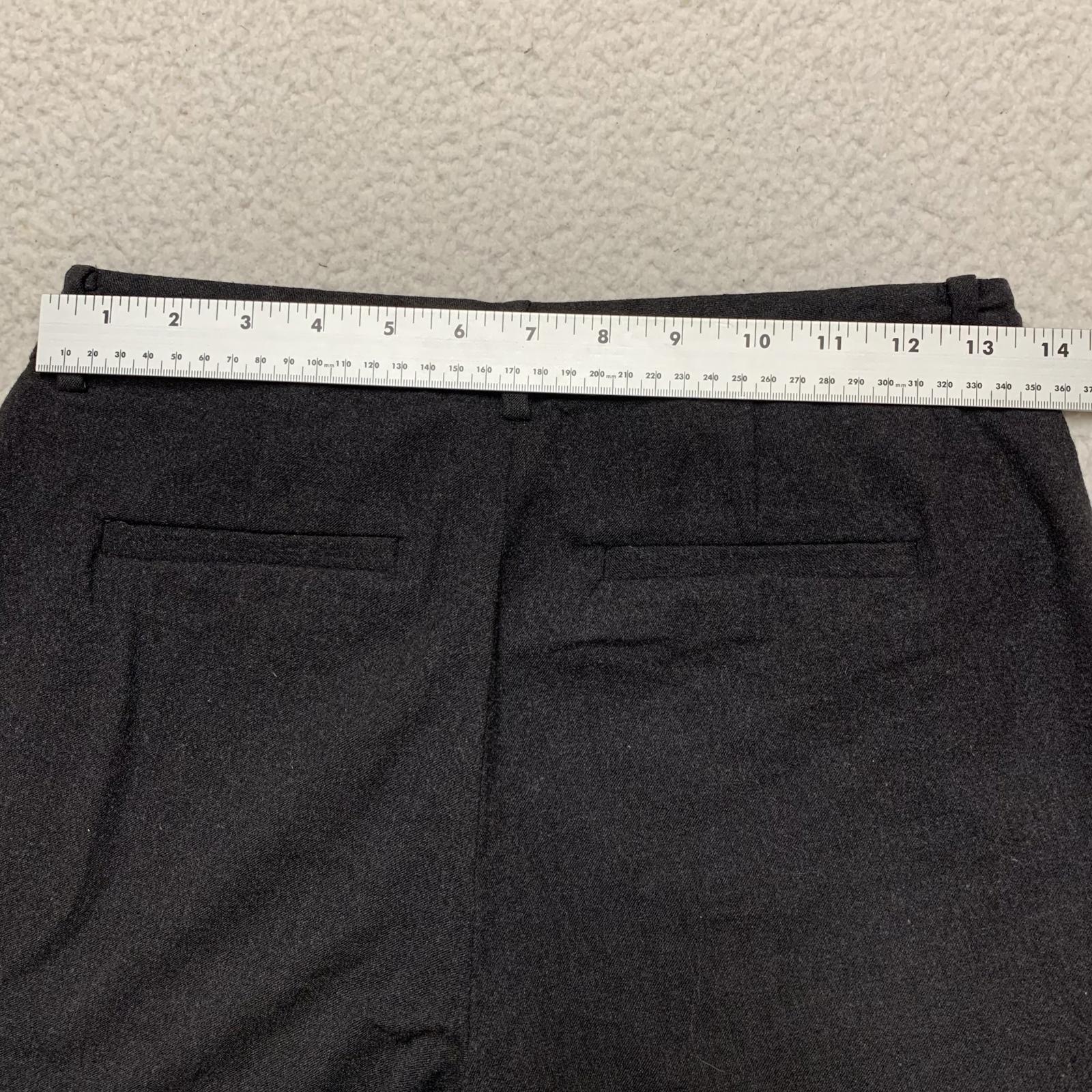 Pantalones de vestir de lana gris carbón Lauren Ralph Lauren para mujer, talla 2P, talla pequeña, ancho 27 x 29