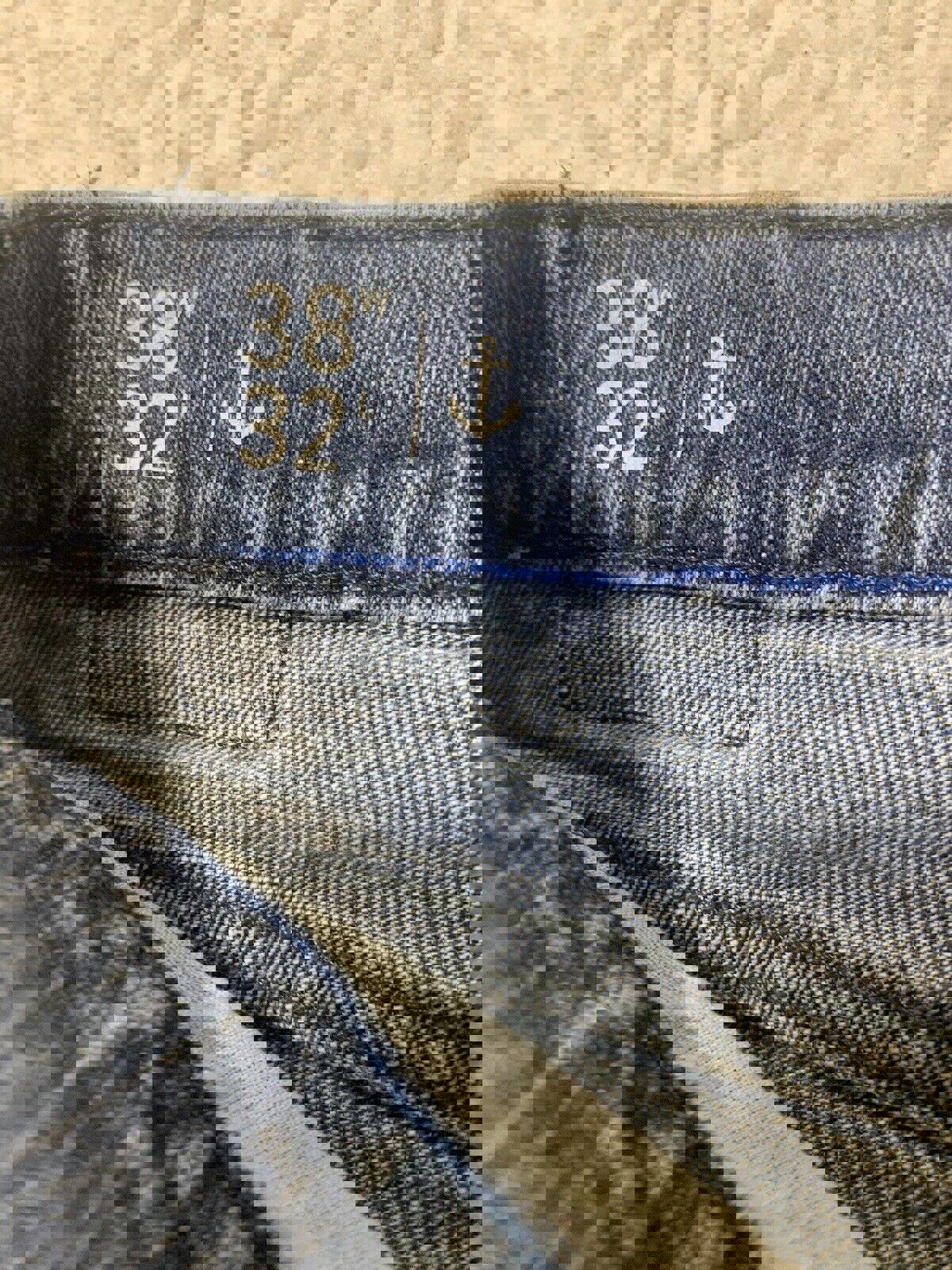 Nautica Jeans para hombre, talla W38 32L, corte relajado, azul elástico