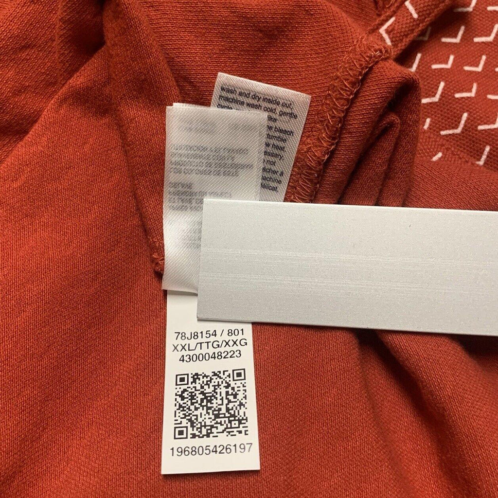 Polo Tommy Hilfiger XXL XXG TTG para hombre, rojo/naranja