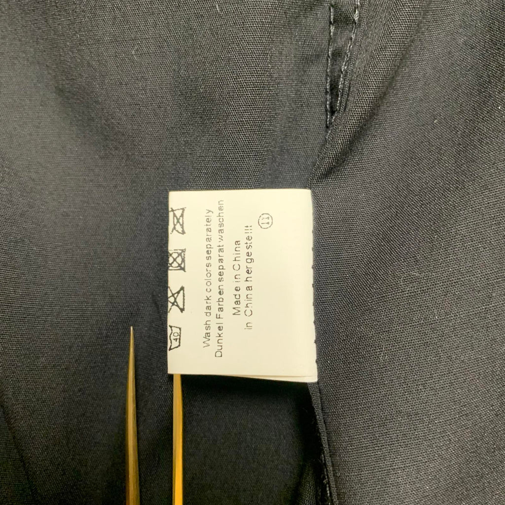 Camisa de manga larga con botones negra Paul Jones para hombre, talla 4XL