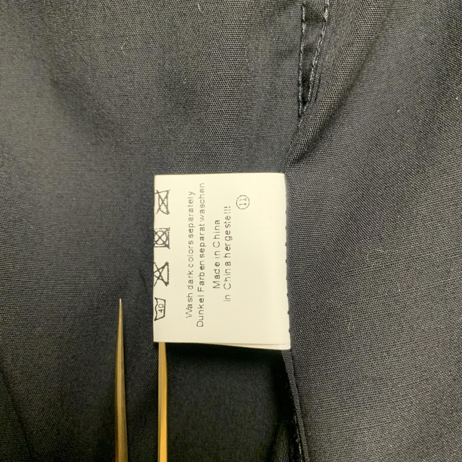 Camisa de manga larga con botones negra Paul Jones para hombre, talla 4XL