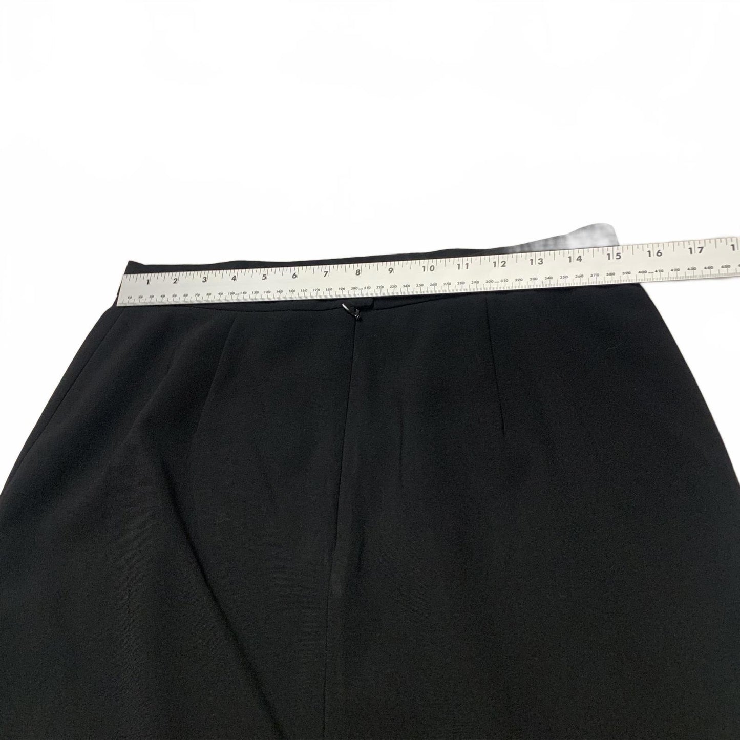 Vintage Jones New York Platinum Womens Sz 12 Black Pencil Skirt W30