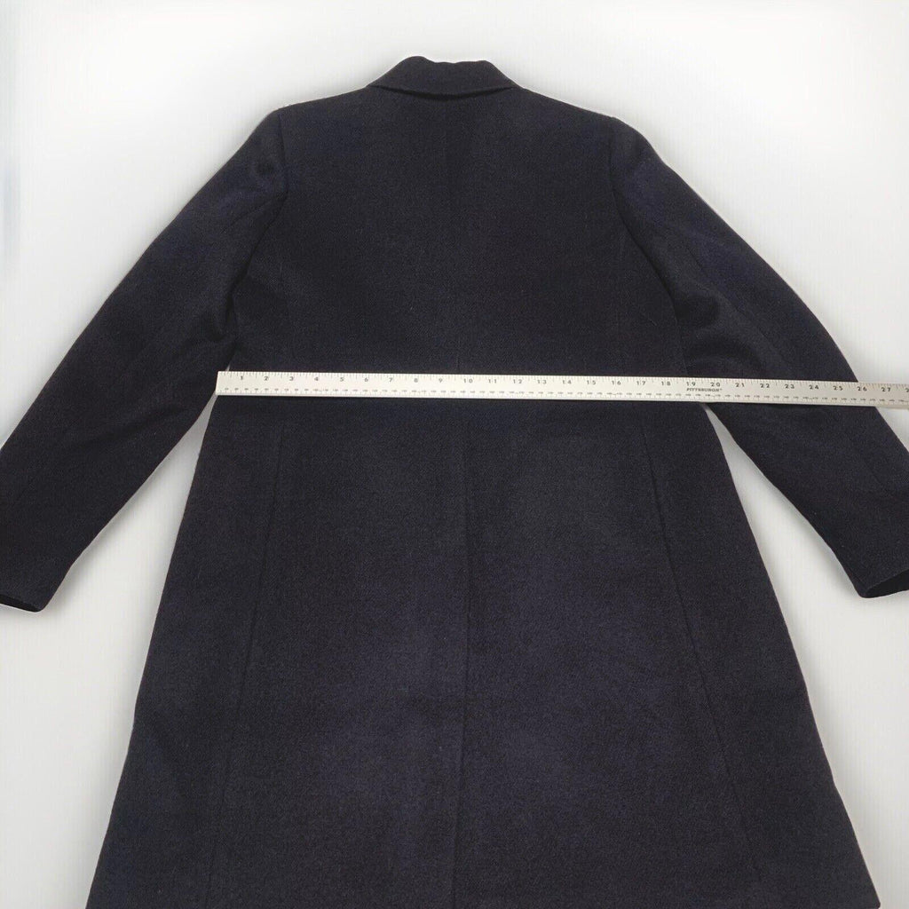 Abrigo largo clásico de lana negra de J Crew para mujer, talla 12