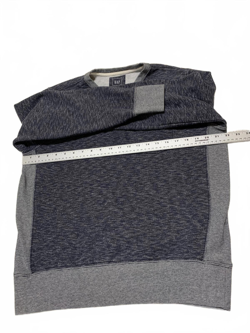 Sudadera de cuello redondo en gris oscuro y claro, talla grande, para hombre de GAP